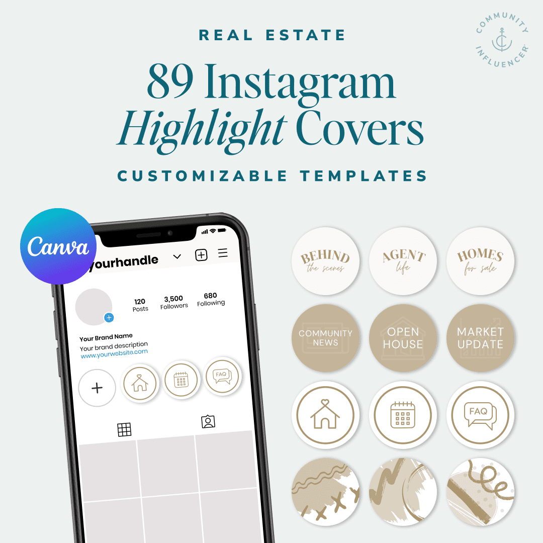 Real Estate Instagram Highlight Covers - Community Influencer®